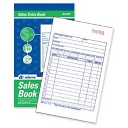 ADAMS BUSINESS FORMS Sales Order Book- 3-Part- 2-Part- 5-.56in.x8-.44in. AD462734